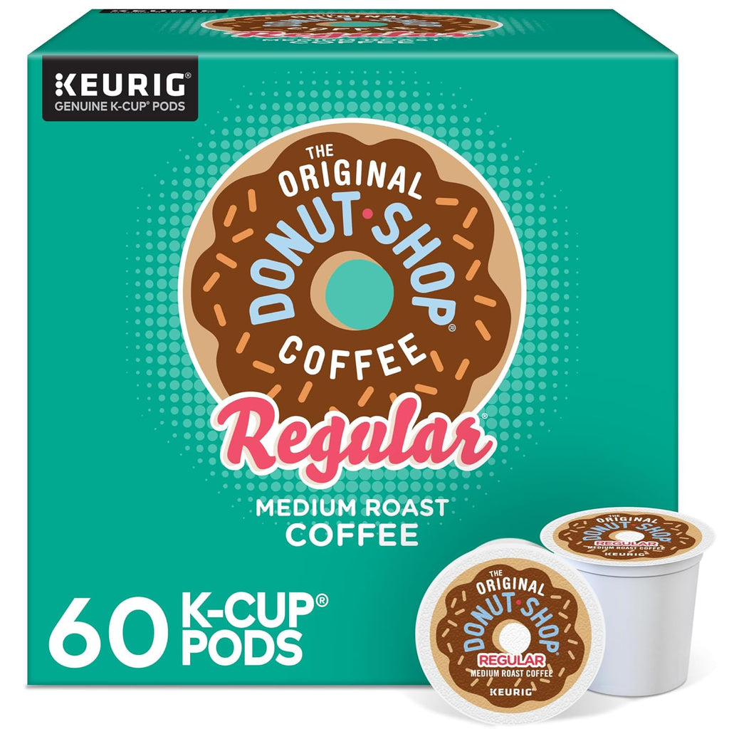 Original Donut Shop K-Cup Pods - Medium Roast Coffee | 60 Count (6 Packs of 10)