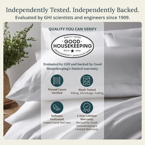 California Design Den Twin XL Cotton Sheet Set - 100% Soft, 400 Thread Count, Award-Winning Floral White/Blue Bedding
