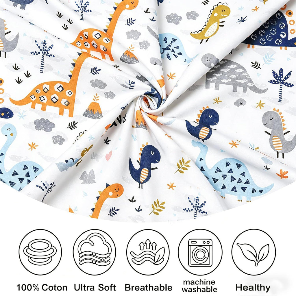IBraFashion Kids Toddler Pillowcases Set 100% Cotton 14x19 Jungle Animals Envelope Style, Machine Washable