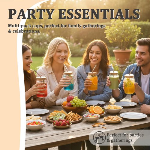 Lyghei 2 Packs Ribbed Glass Tumbler with Lid and Straw 16 oz Vintage Ice Coffee Cup Set Bulk Simple Smoothie Juice Matcha Tea Water Slushie Clear Hot Drink Glasses Travel Mug Modern Kitchen Glassware