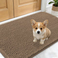 OLANLY Dog Door Mat - Absorbent Non-Slip Chenille Mat for Muddy Paws | 24x16, Quick Dry, Tan