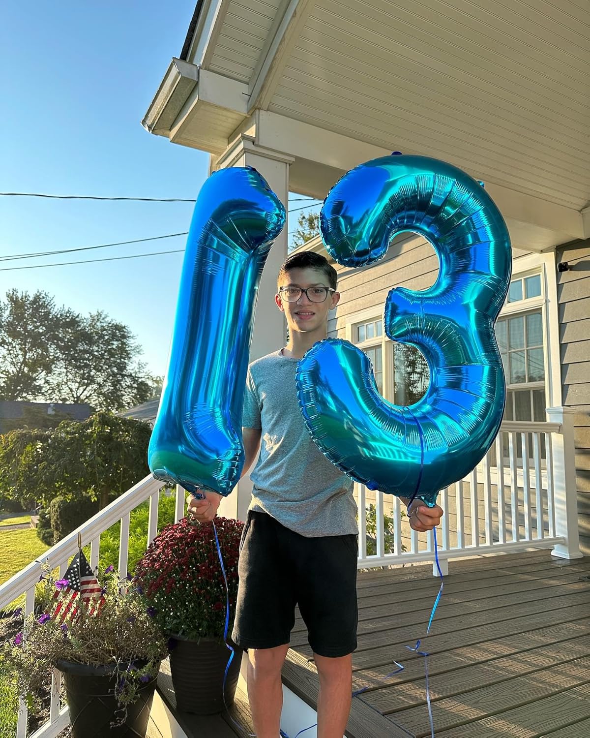 Number 13 Balloon - Navy Blue 40-Inch Birthday Decoration for 13-Year-Olds | Perfect Party Supplies