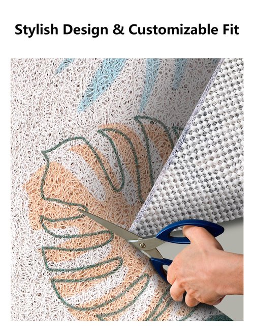 Square Shower Mat, Yonala 24 x 24 Inch Stylish Non Slip Square Bath Mats for Walk in Shower Stall, Soft PVC Loofah Anti Slip Shower Mat for Elderly, Shower Floor Mat for Tile Floor