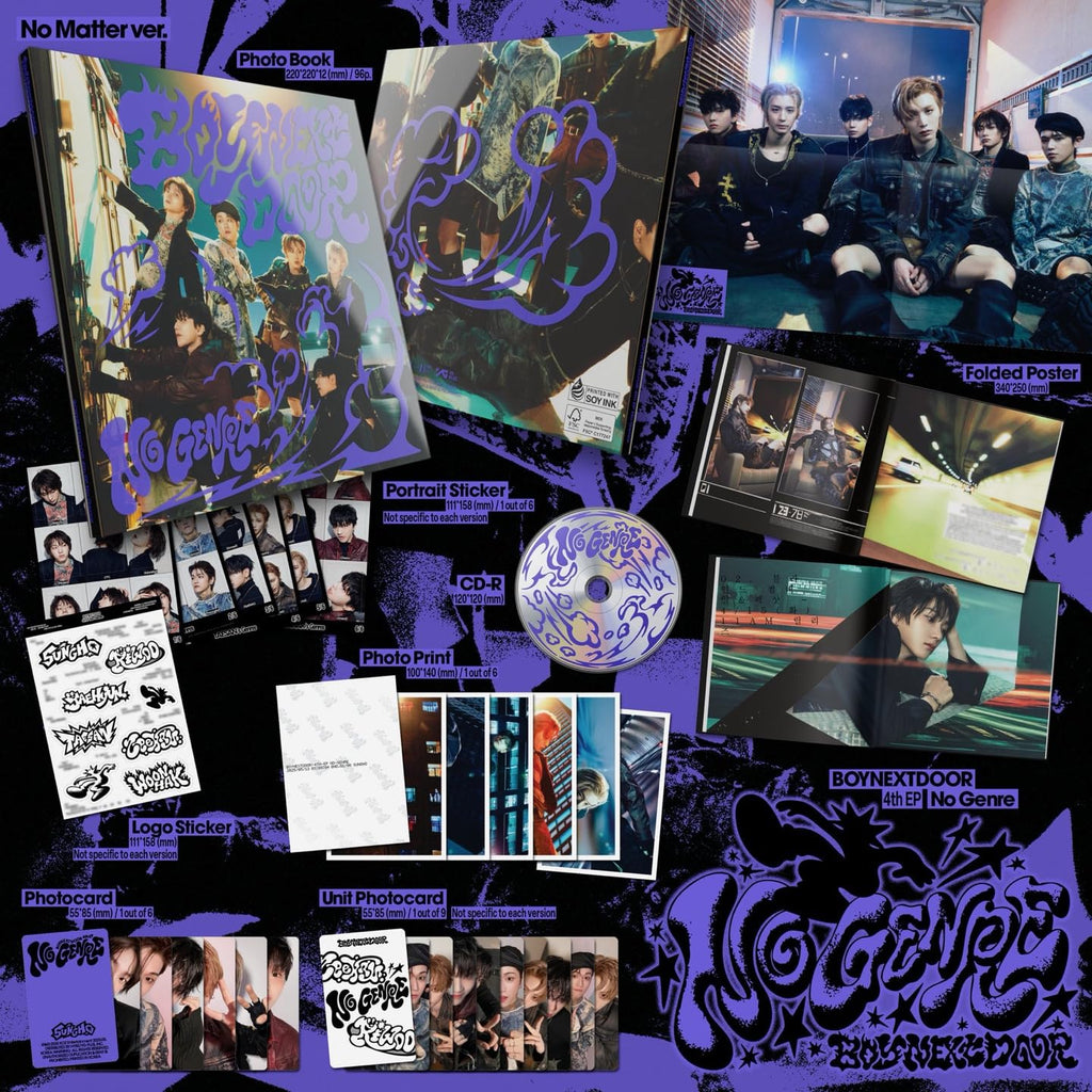 BOYNEXTDOOR NO GENRE [Photobook 3 Ver Set] 4th EP Album