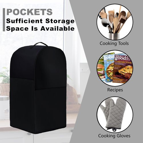 Commercial Food Mixer Cover - Waterproof Dustproof Protection for 15QT Stand Mixers - High Density Black Cover by Sean Jacjy