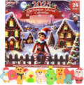 Christmas Elf Candy Advent Calendar - Festive Marshmallow Treats for Holiday Countdown | 10.16 Ounces