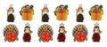 Beistle Thanksgiving Mini Centerpieces 12 Piece, 4"-5", Multicolored