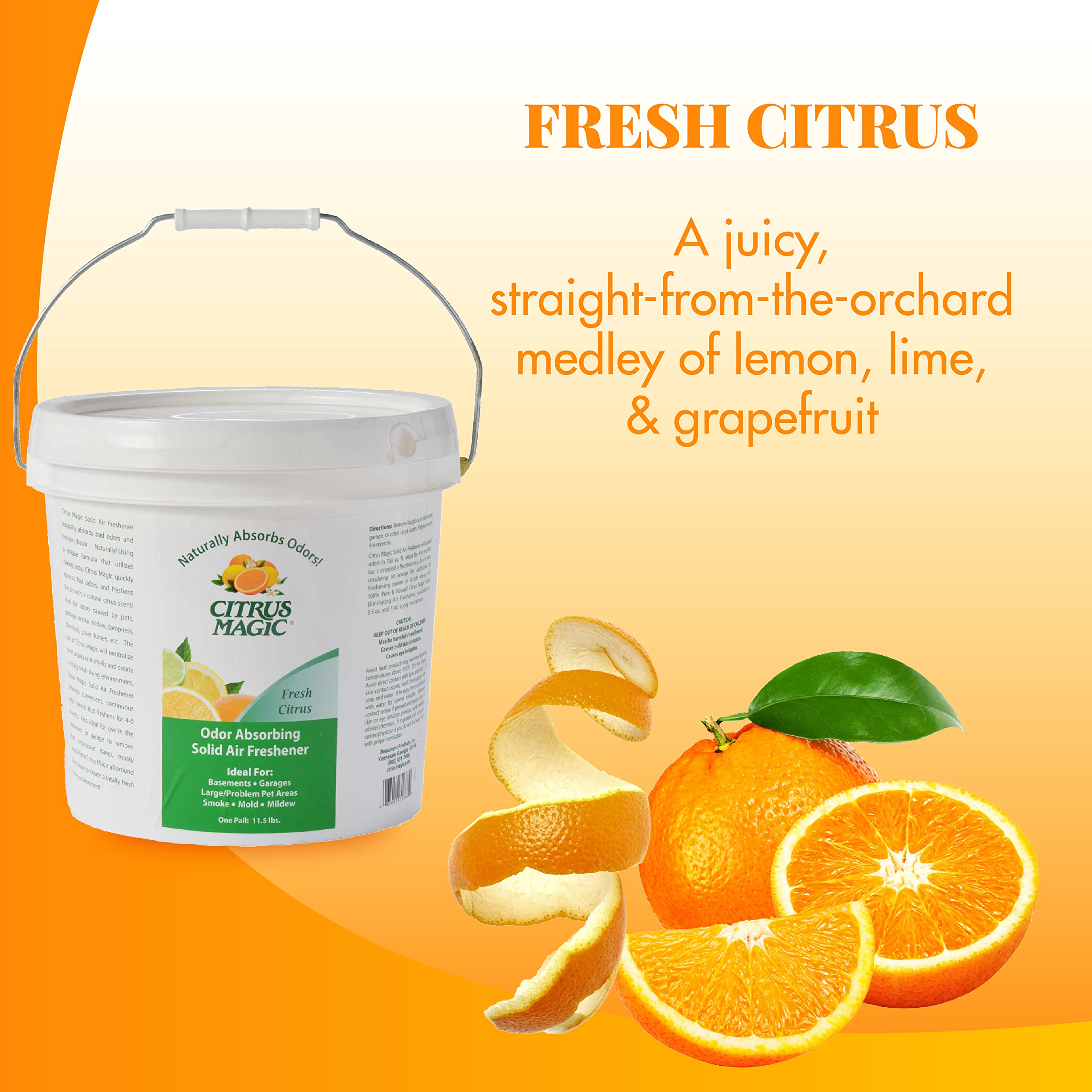Citrus Magic Odor Absorbing Solid Air Freshener, Fresh Citrus, 11.5-Pound