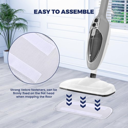 6Pack Steam Mop Replacement Pads Compatible with GorFanty Steam Mop Model GF-6610B/GF-6610, Highly Absorbent Microfiber Steam Pads Washable Reusable for Floor Cleaning