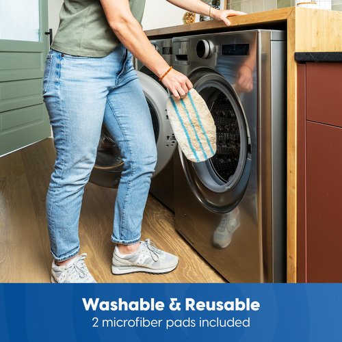 Vacmaster SMF1501 2-in-1 Steam Mop for Floor Cleaning with Detachable Handheld Steamer, Quick-Heating & Lightweight for Hard Floors, Carpets, Tiles and Upholstery