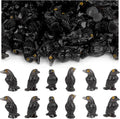 Framendino Mini Resin Crows - 60 Pack Halloween Ravens for Craft Projects & Garden Decor
