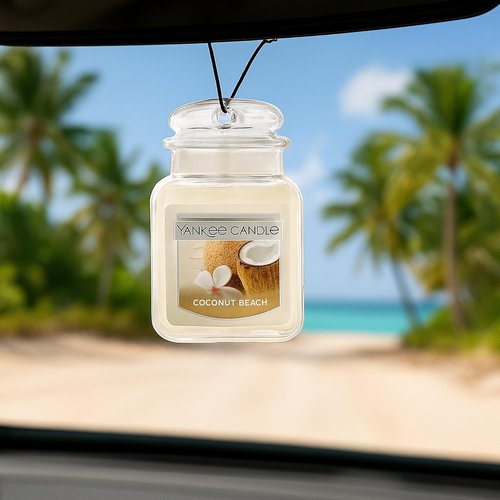 Yankee Candle Car Jar Ultimate, Coconut Beach, 0.96 OZ (Pack of 3)