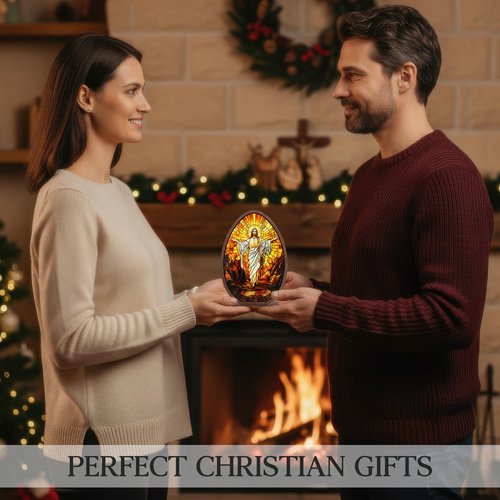 He is Risen Gifts for Adults, Easter Decor Resurrection Scene Empty Tomb, Christian Table Decorations Indoor, Catholic Cross Jesus Religious Easter Gifts Decor (Jesus)