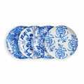Rosanna Azul Porcelain Appetizer Plates, Set of 4, 6", Perfect for Desserts, Dishwasher & Microwave Safe, Blue
