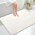 OLANLY Large Chenille Bathroom Rugs - Extra Soft & Absorbent | Quick Dry, Machine Washable, Ivory 40x32