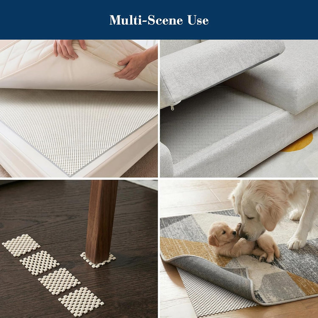 Veken Rug Gripper Pad - Thick Non-Slip Anti-Skid Mat for Hardwood & Tile Floors | 2x3 Ft