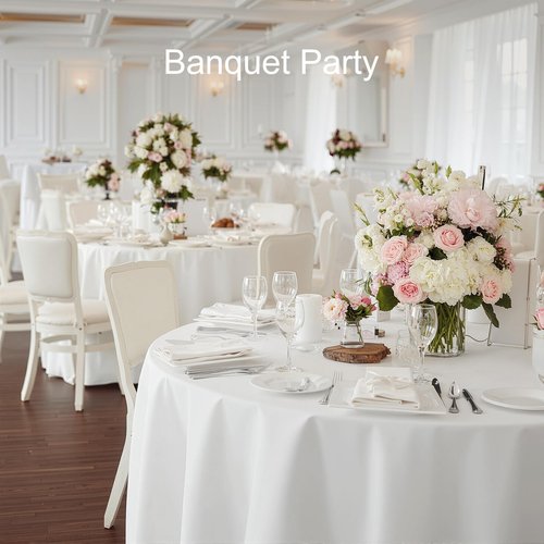 joybest 6 Pack Round Tablecloths 120 Inch White Polyester Table Cloth, Stain and Wrinkle Resistant Washable Fabric Table Cover for Wedding, Party, Reception, Banquet, Dining