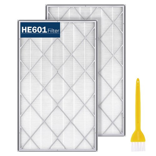 LANTINY HE601 True HEPA Replacement Filter Compatible with Shark Air Purifier 6 Fan Model HE601 HE602 3-IN-1 HE6FKPET H13 True HEPA for Shark HE601 Air Purifiers
