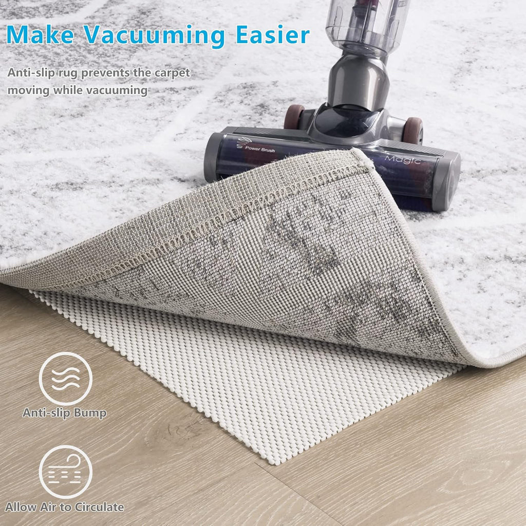 Skiennix Non-Slip Area Rug Pad - Extra Thick 9x12 Feet Gripper for Hardwood Floors