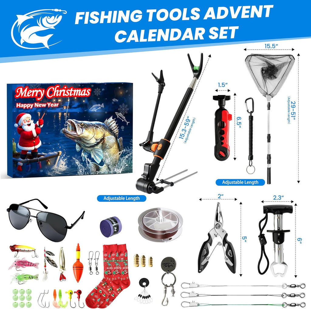 **Fishing Advent Calendar 2025 - 24 Days of Fishing Lures | Perfect Xmas Gift for Dads & Teens**