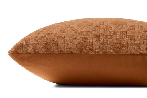 Loloi II Collection PLL0172 Rust 18'' x 18'' Cover Only Pillow