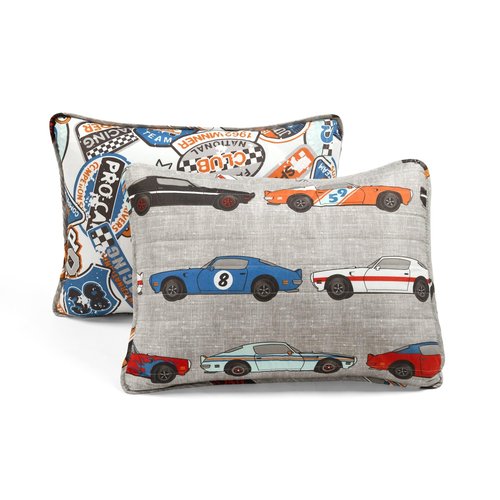 Lush Decor Race Car Kids' 2-Piece Quilt Bed Set, Reversible Bedding Set for Boys