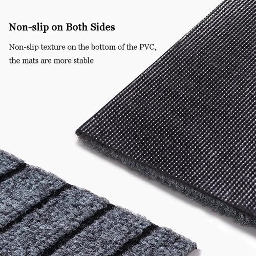 WLWLEO 3' X 20' Commercial Grade Door Mat Brush Step Entrance Floor Mat Indoor Outdoor Non Slip Mats for Hotel Office Restaurant Mall Hallway Staircase Welcome Mats,Gray/Grey,0.9×6M