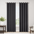 ChrisDowa Blackout Curtains 70 inches Wide for Bedroom - 2 Panels Set Extra Wide Grommet Thermal Insulated Room Darkening Curtains for Living Room (Dark Grey, 70 x 84 Inch)
