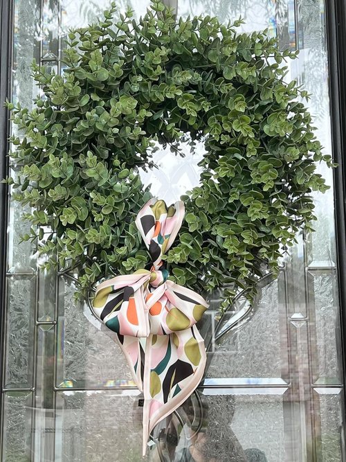2 Pack Spring Fall Wreaths Sash for Front Door, Wreath Accessories, for Monogram Garland Ribbon, for Xmas Garland Decor Accessories Wedding Party Yard Indoor Outdoor Wall Cabinet Kitchen (E)