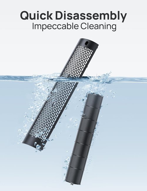 DREO Tower Fan - Ultra-Quiet Bladeless Design with 9 Speeds & 90° Oscillation | Perfect for Bedroom & Home Office