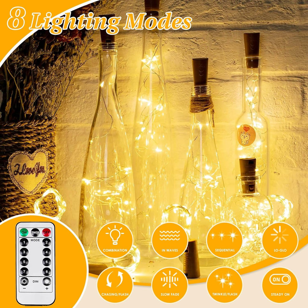 Skiennix 80FT 240LED Fairy Lights - Battery Operated with Remote & Timer | 8 Modes for Indoor/Outdoor Use, Warm White