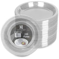 KITCHHOMES 6 Inch Clear Plastic plates - Flexible 100 Pack clear plastic plates for Dessert, Appetizers, BBQ, Party, Travel, and Events - Microwave Safe, Recyclable & Disposable Plates