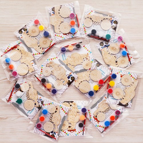 GOGREENWOVEN Monster Truck Party Favors - 24 PCS Truck Car Birthday Party Supplies - Car Cards & Paint Crafts - Monster Trucks Birthday Decorations Goodie Bags Gifts Prizes for Kids Boys Toddler