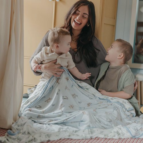 Copper Pearl Jumbo Premium Knit 3 Layer Stretchy Throw Blanket Hundred Acre Wood