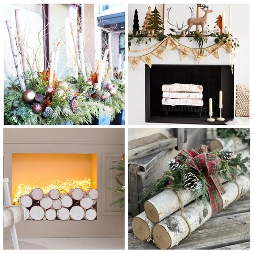6 Pack Birch Logs Decorative Natural Birch Log for Decoration,Crafts,DIY,White Birch Logs for Fireplace Decor Firewood(Logs:1.4"-2.6" Dia. x 16.5" Length)