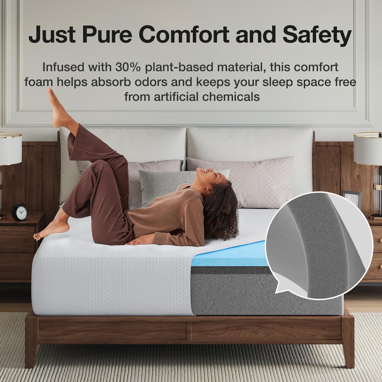 Novilla 14-Inch Twin Memory Foam Mattress - Cooling Gel for Pressure Relief | CertiPUR-US Certified