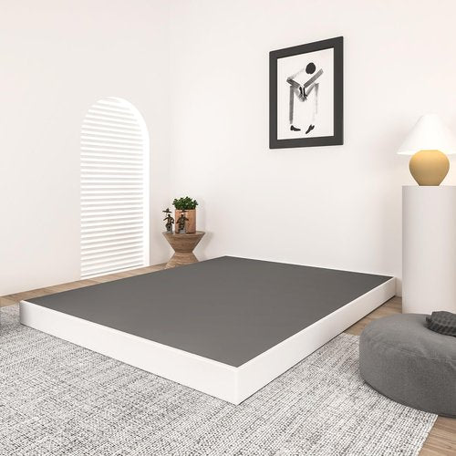 Qingzhou 5 Inch Box Spring for Queen Bed, Heavy Duty Metal Mattress Foundation, 3000 lbs Capacity, Low Profile Bed Base, Noise-Free, Easy Assembly, Fabric Cover