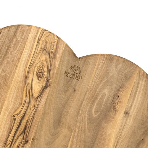 Berard Olive Wood Heart Shaped Cutting Board, 28x17x1.6cm/11x6.7x0.63in, Multiple Use As Cutting Board, Appetizer Platter and Table Decor Piece