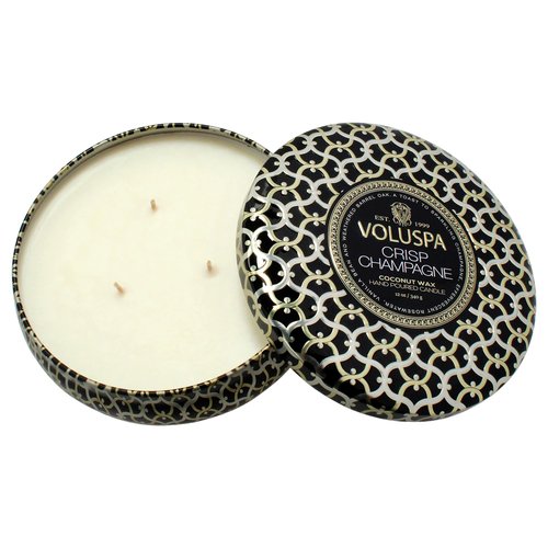 Maison Noir Collection 3 Wick Tin Candle - Crisp Champagne by Voluspa for Unisex - 12 oz Candle