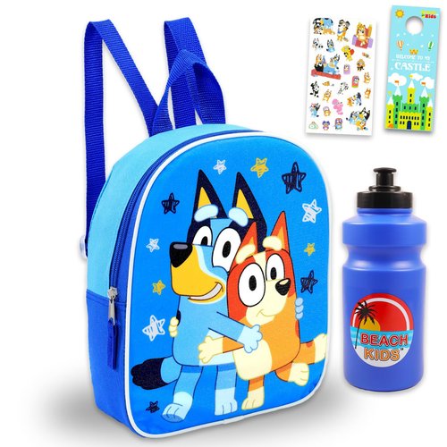 Bluey and Bingo Mini Backpack for Girls - Bundle with 11" Backpack Purse for Toddlers Plus Stickers, Water Bottle, More | Mini Bluey Bag for Kids, Girls