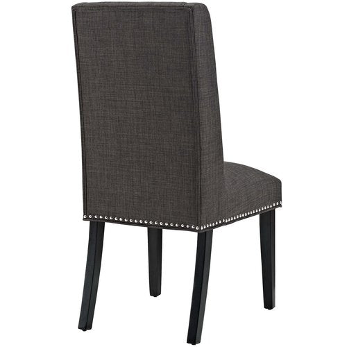 Modway MO- Baron Modern Tall Back Wood Upholstered Fabric, Dining Chair, Brown