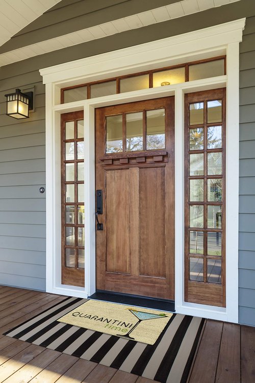 DII Quarantine Doormat Collection, Natural Coir Fiber, Non-Slip PVC Backing, 18x30, Quarantini