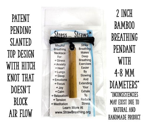 40-Pack Stress Straws Wholesale Version Mindful Breathing Necklaces