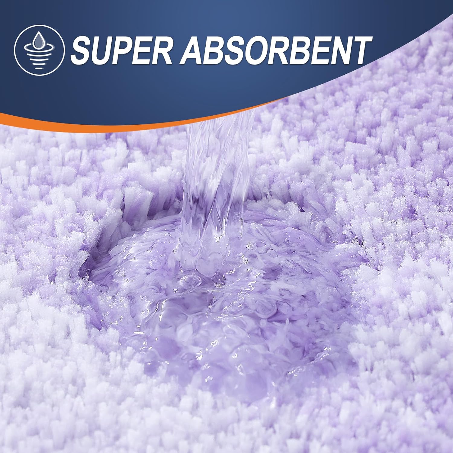 OLANLY Bathroom Runner Rug - Extra Soft Microfiber Mat 59x24 | Quick Dry, Washable, Light Purple