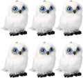 Skylety Mini Stuffed Owl Plush Toy - Soft 3.2 Inch White Hanging Ornament | Perfect for DIY Keychains & Gifts