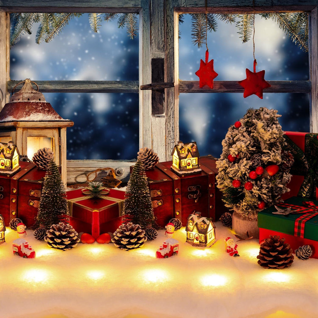 Skiennix Christmas LED Snow Blanket - 71 X 18 Inches with Lights for Festive Displays | Fake Snow Decor