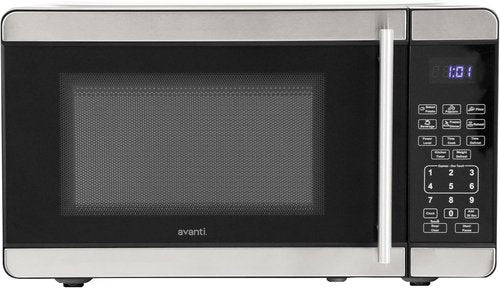 Avanti Microwave Oven - 700 Watts Compact Design with 6 Pre-Cooking Settings | 0.7 Cu.Ft. Metallic Finish