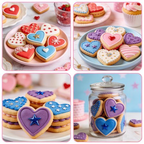 25 Cavity Heart Cookie Cutter, valentines day cookie cutters with Cleaning Brushes, Stainless Steel Mini Heart Shaped Cookie Cutter Vegetable cutters, Baking, Dessert Decoration& More