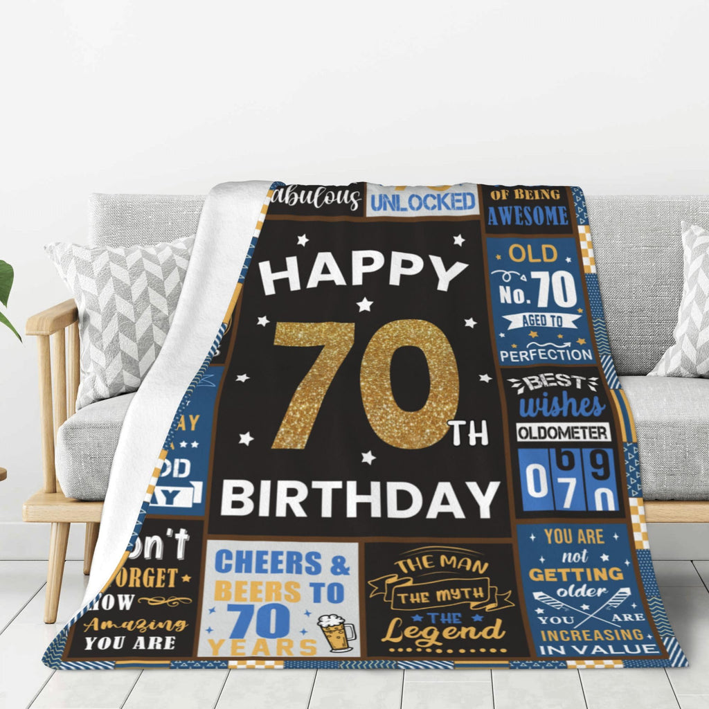 Wyhcxl 70th Birthday Gifts for Men, 70th Men Birthday Gift Ideas, Best Gifts for 70 Year Old Man, 70 Year Old Birthdays Gifts for Man, 1955 Birthdays Gifts for Dad Blanket 60"X 50"
