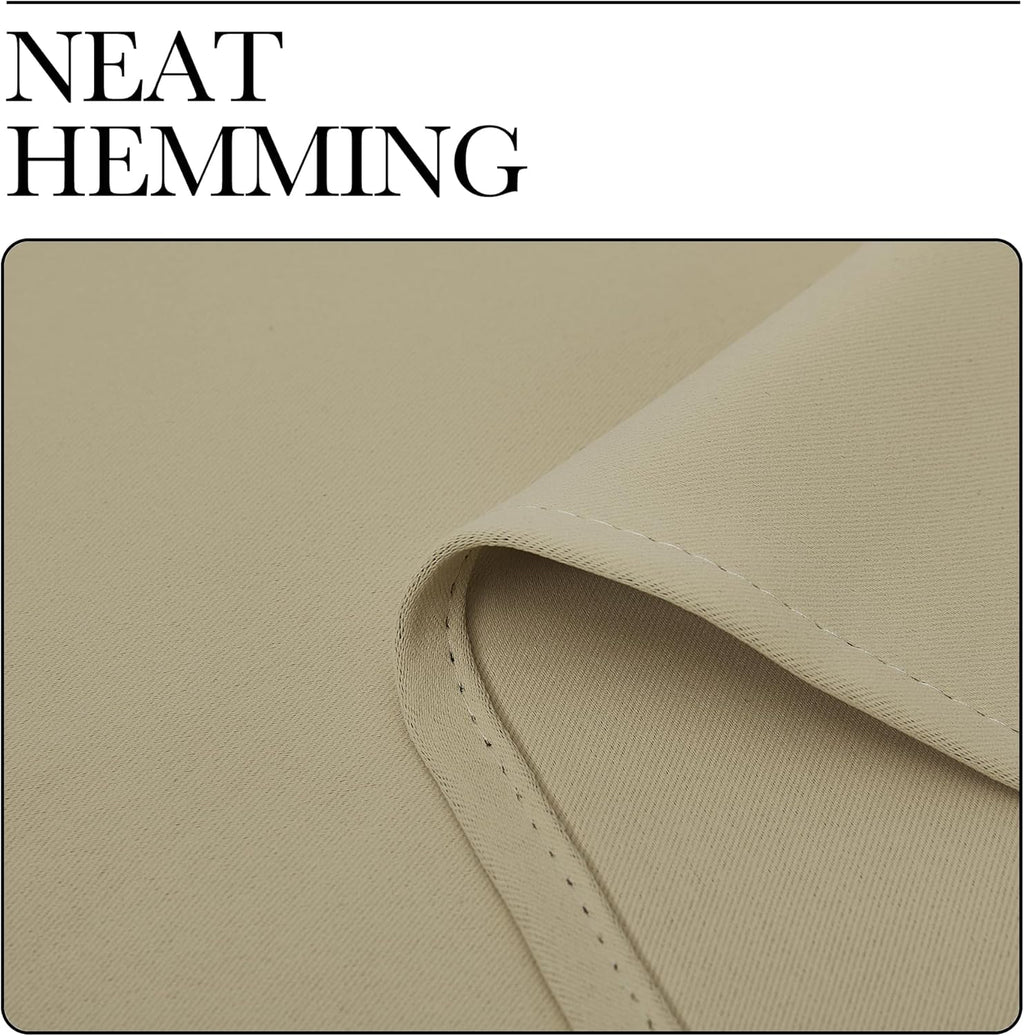 NICETOWN Thermal Insulated Grommet Curtains - Room Darkening Drapes for Bedroom | Cocoa Eggnog, 2 Panels, 42x63 Inches